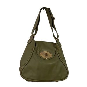 Escada Vintage Olive Green Leather Purse